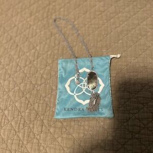 Kendra Scott Silver and Iridescent Necklace. Comes with bag.